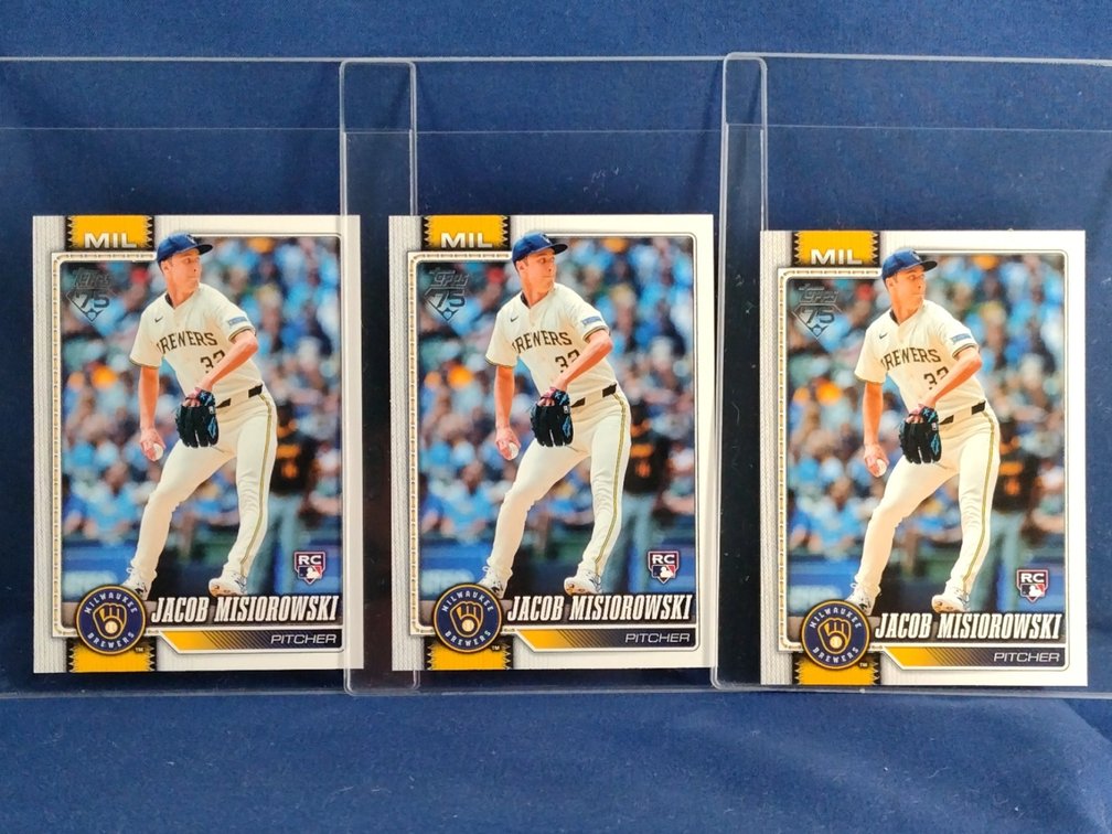 Three 2026 Topps #10 Jacob Misiorowski Rookies