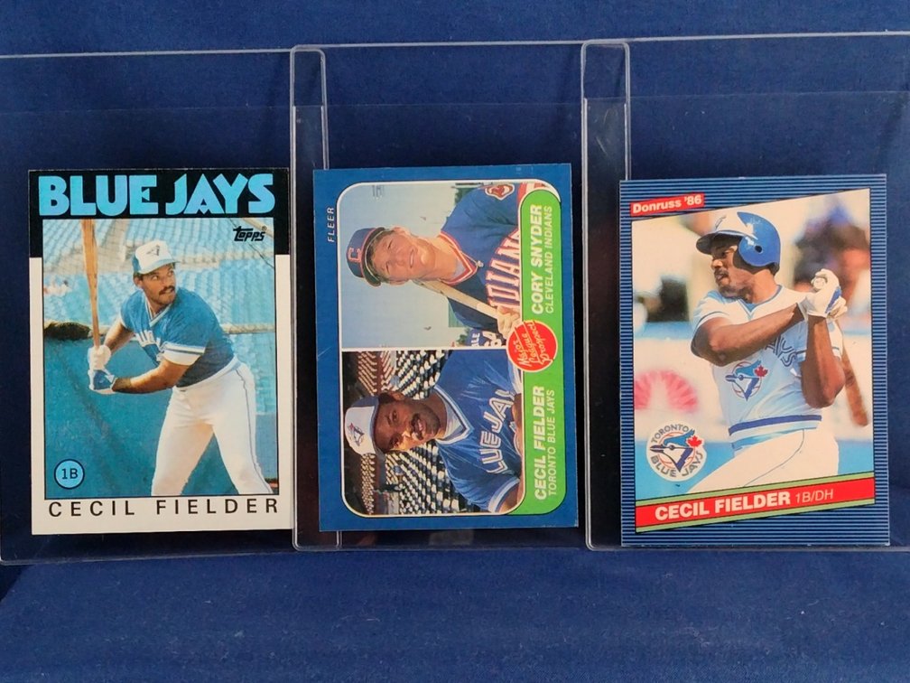 3 Cecil Fielder rookie cards