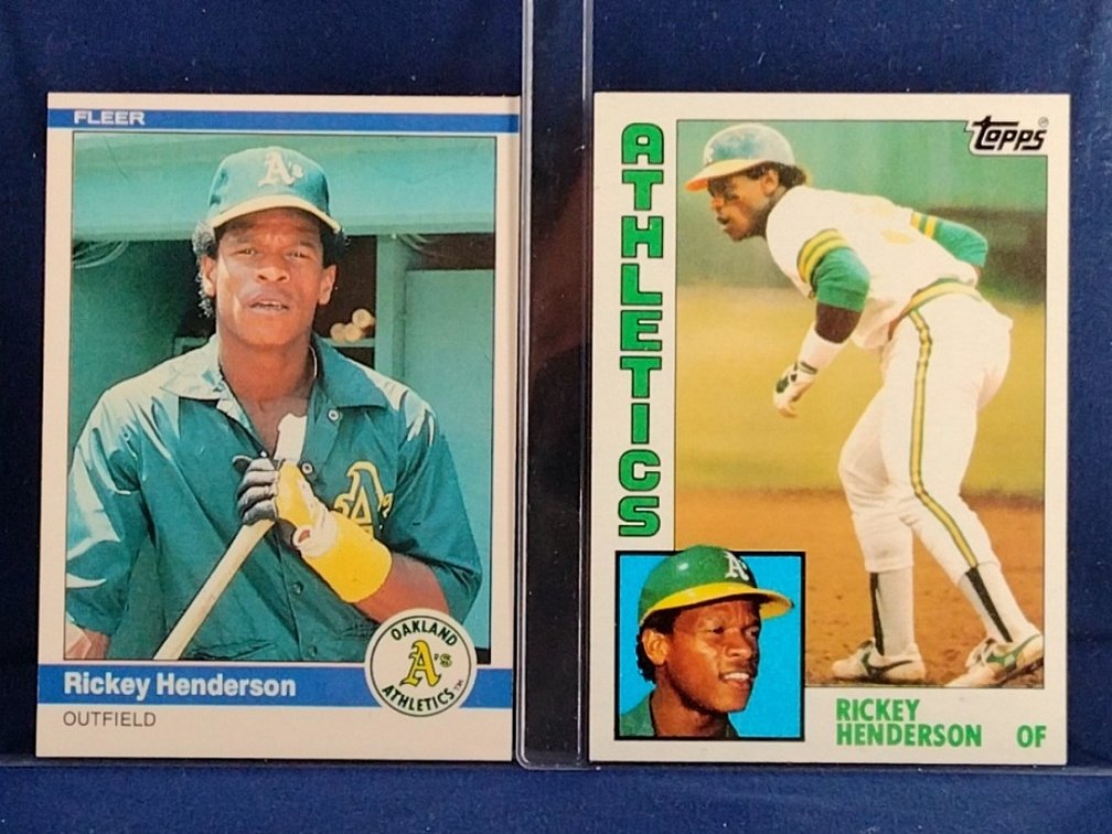 4 Rickey Henderson cards HOF
