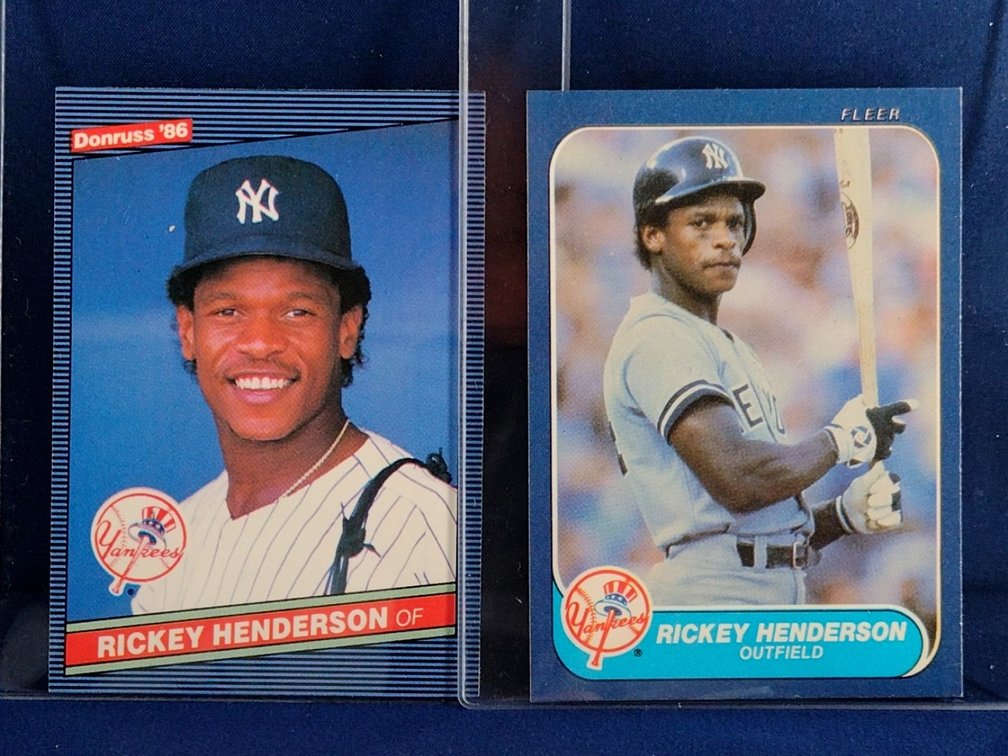4 Rickey Henderson cards HOF