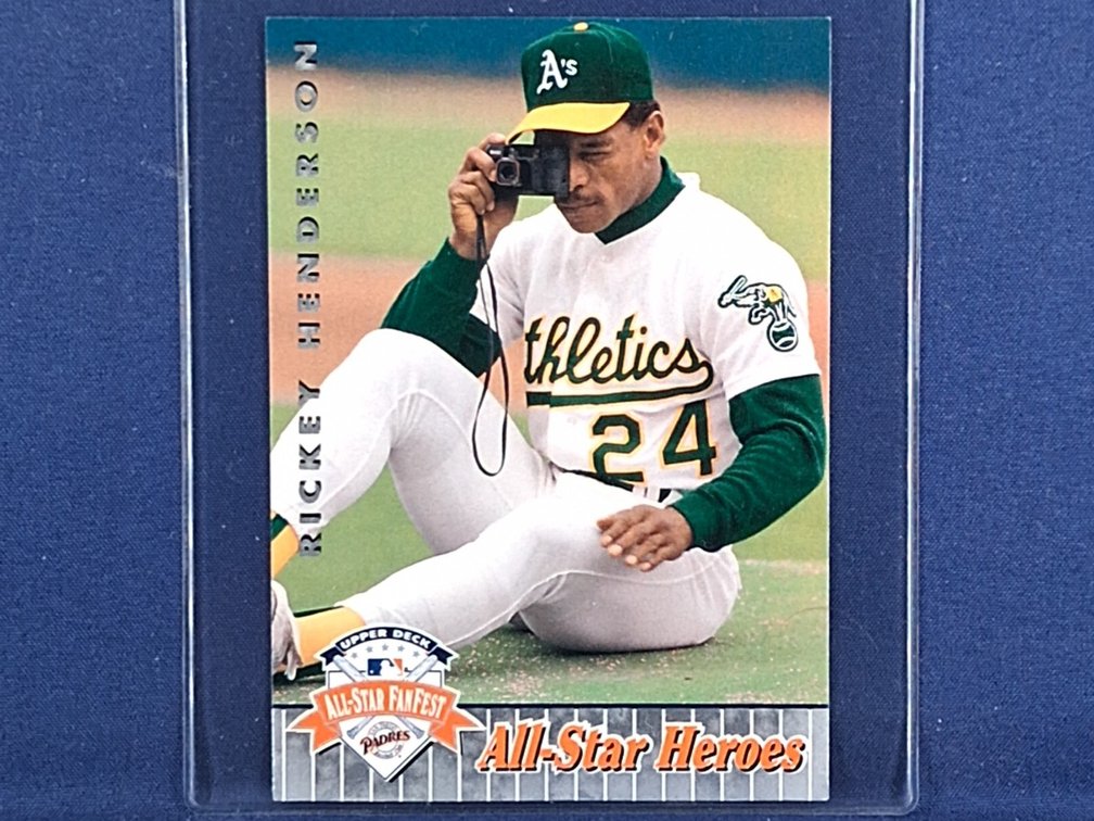 1992 UD All-Star Heroes #27 Rickey Henderson HOF