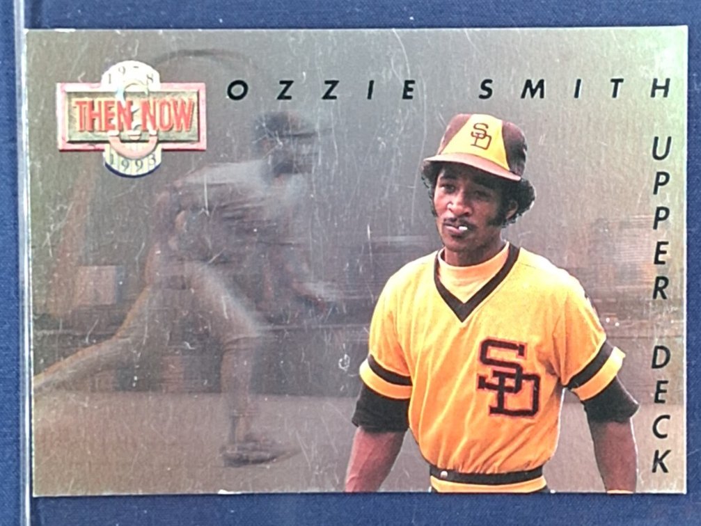 1992 UD Then Now #TN7 Ozzie Smith HOF