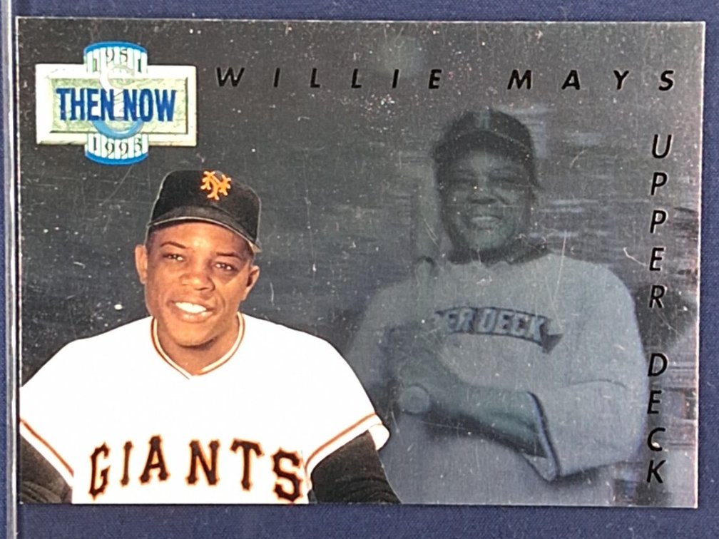 Two 1992 UD Then Now #TN18 Willie Mays HOF
