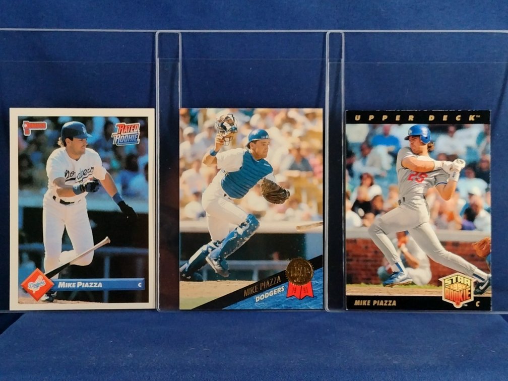 3 Mike Piazza rookie cards HOF