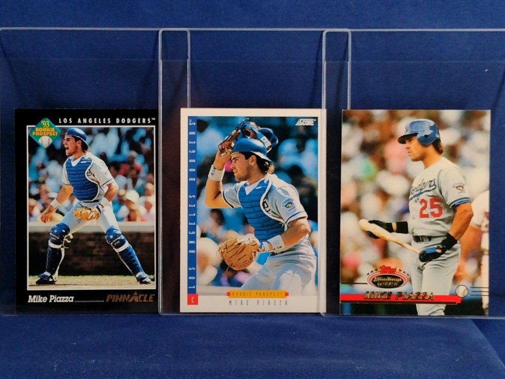 3 Mike Piazza rookie cards HOF
