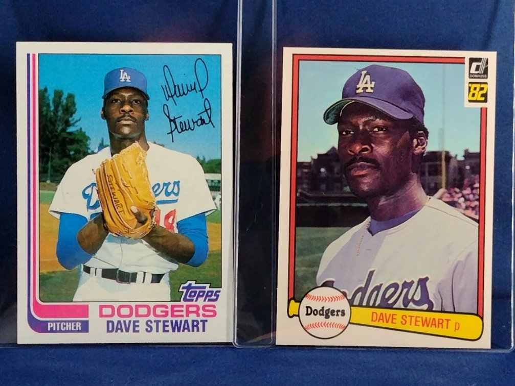 2 Dave Stewart rookie cards