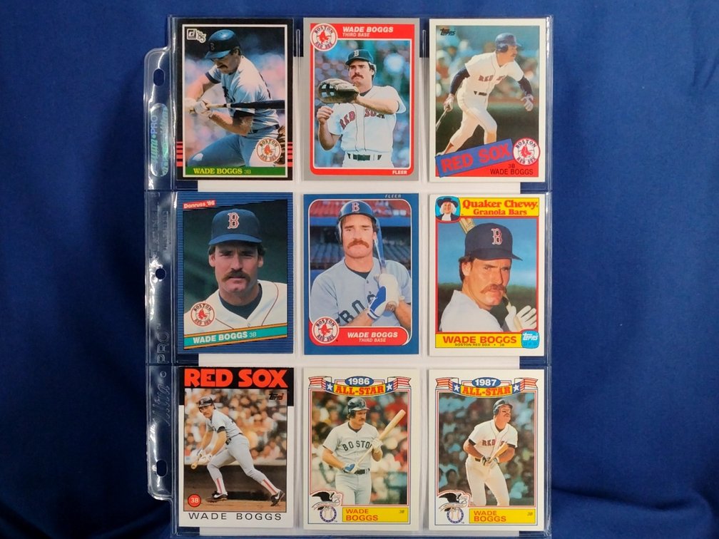 9 Wade Boggs cards HOF
