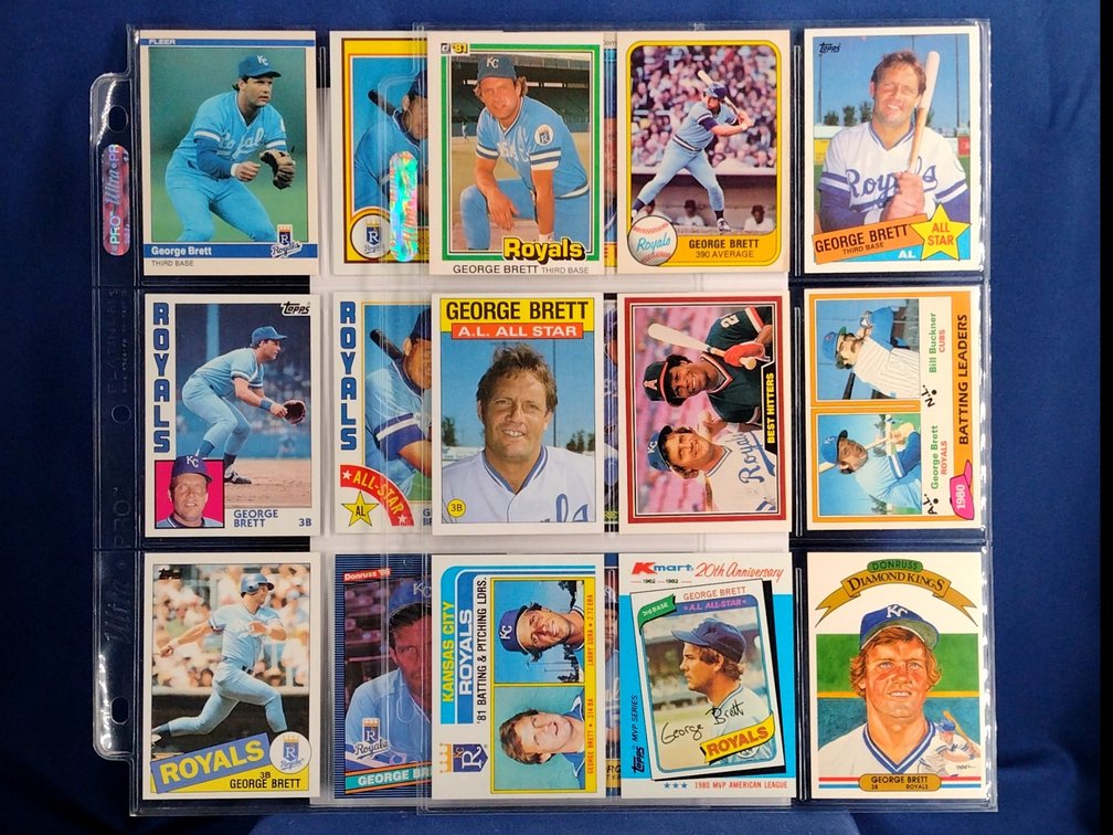 18 George Brett cards HOF
