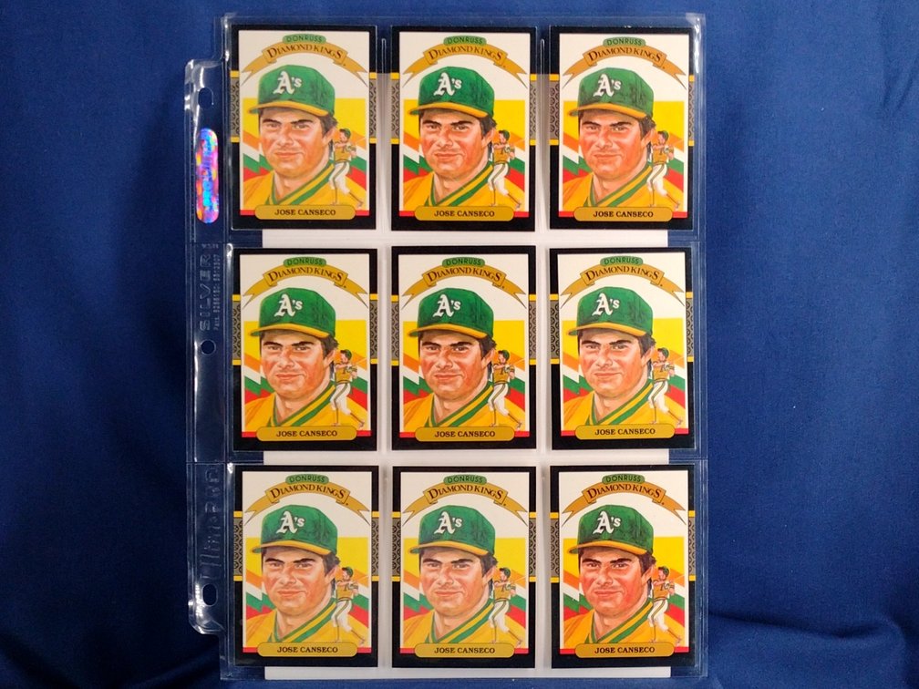 9 Jose Canseco rookie cards