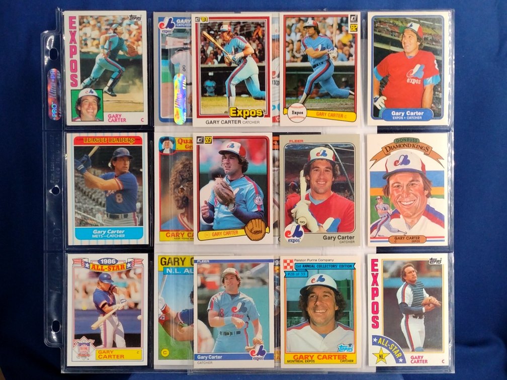 18 Gary Carter Cards HOF