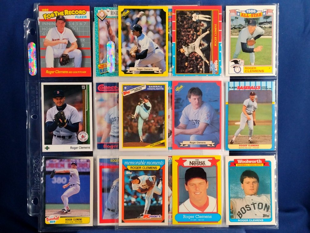 18 Roger Clemens cards