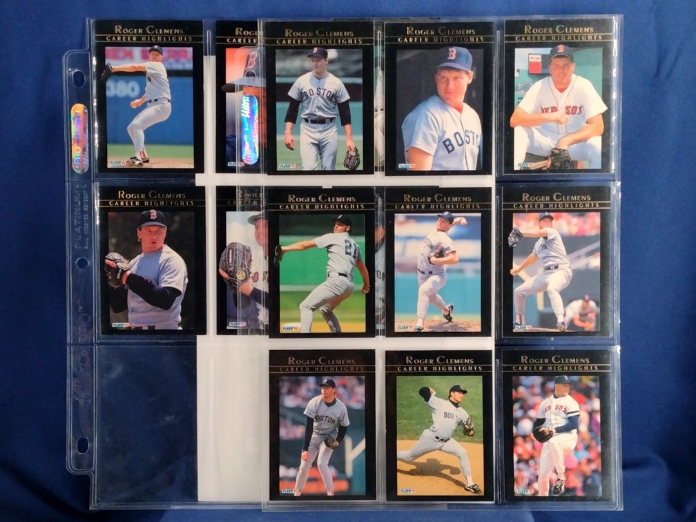 15 card set 1992 Fleer Roger Clemens