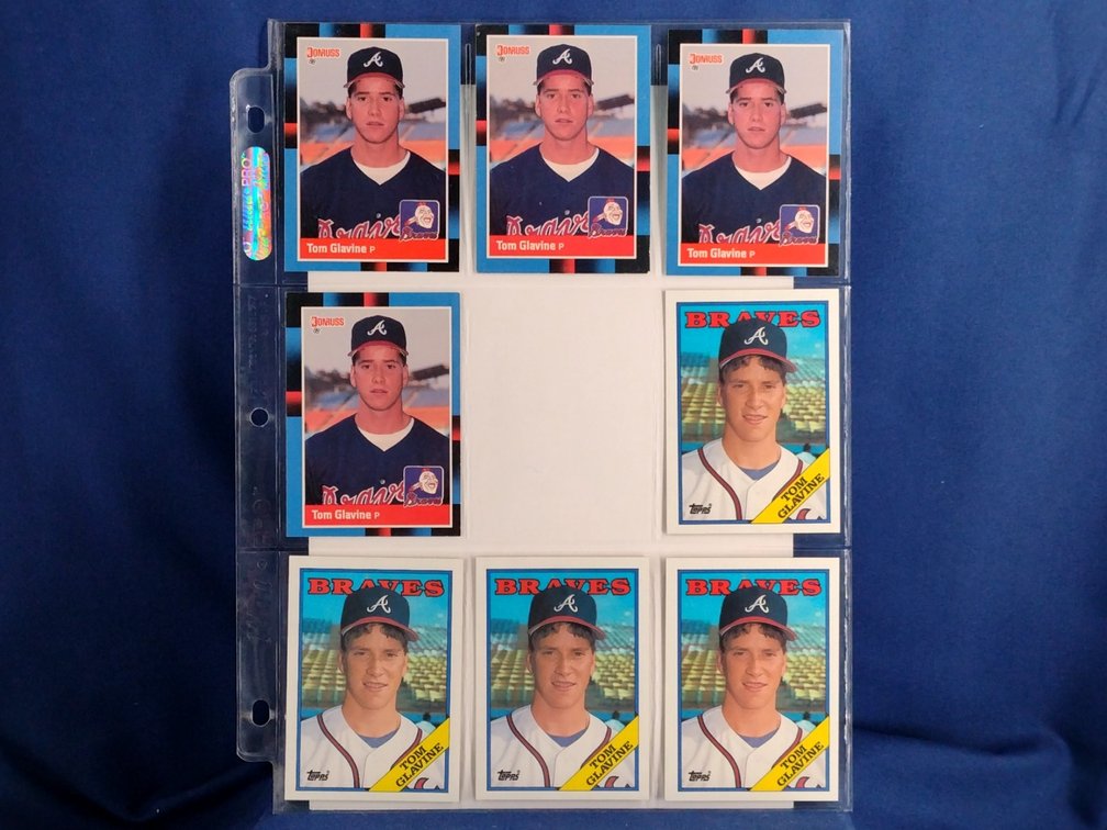 8 Tom Glavine rookie cards HOF