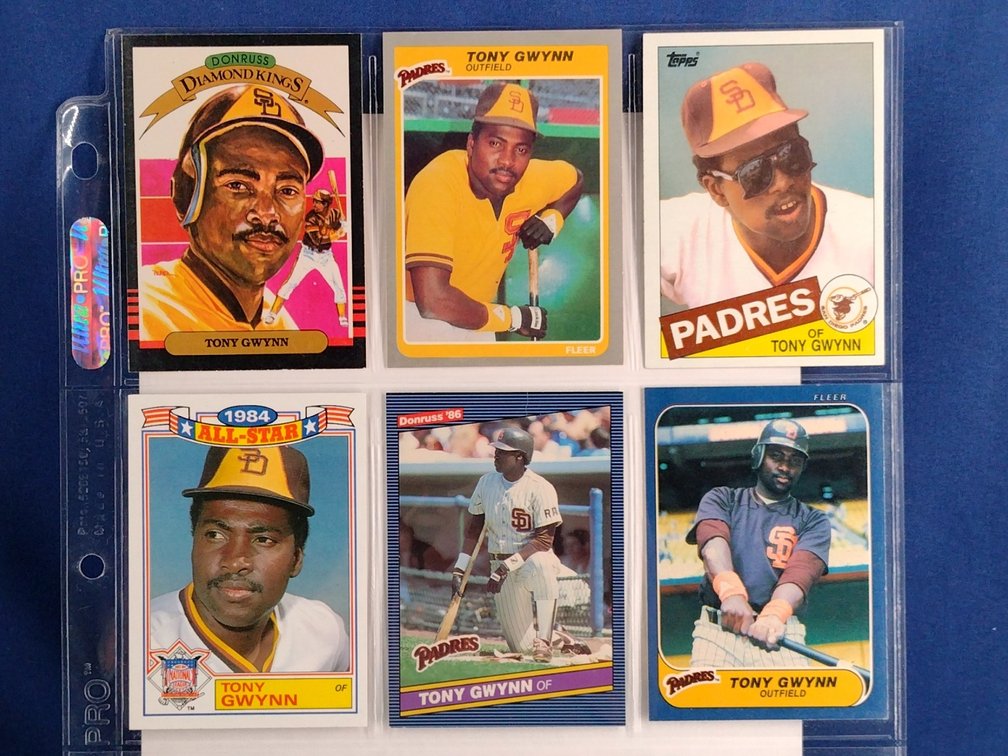 6 Tony Gwynn cards HOF