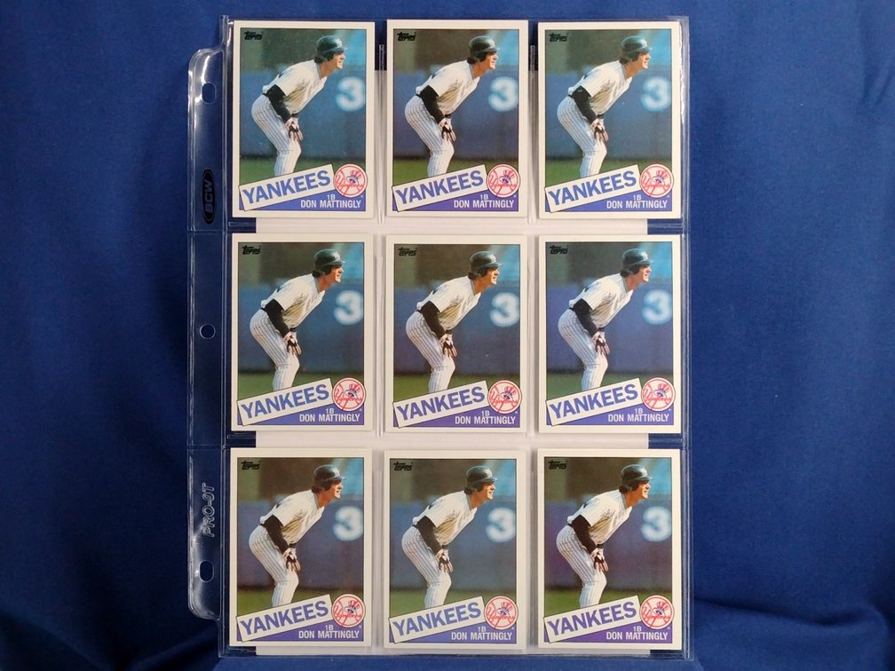 (9) 1985 Topps Don Mattingly cards