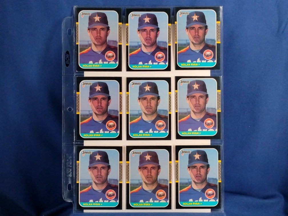 9 Nolan Ryan cards HOF