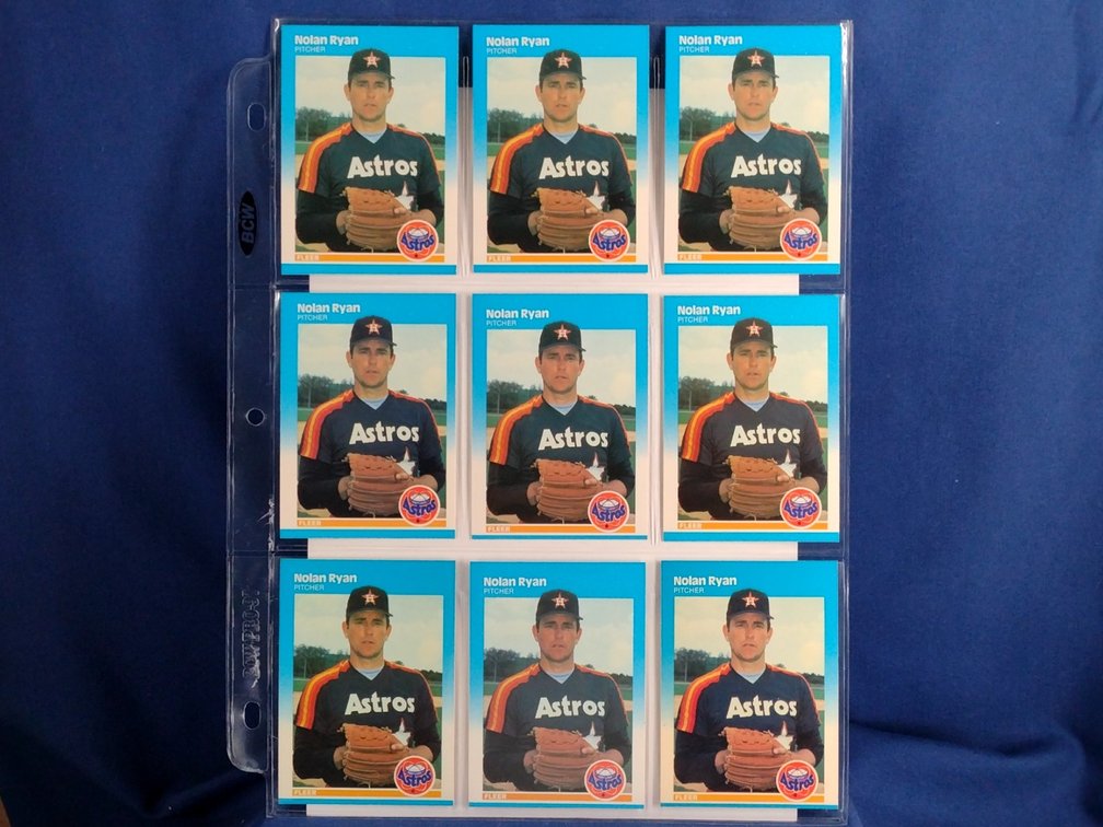 9 Nolan Ryan cards HOF