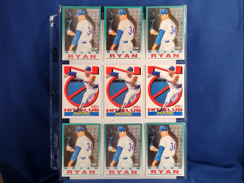 9 Nolan Ryan cards HOF