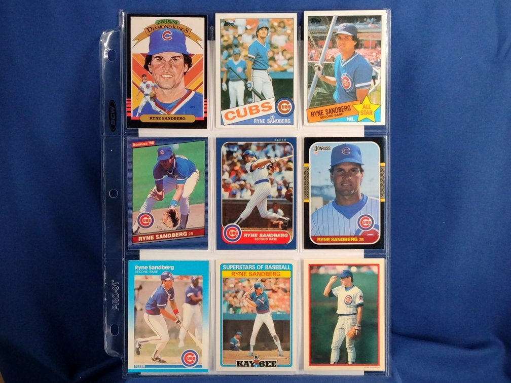 9 Ryne Sandberg cards HOF