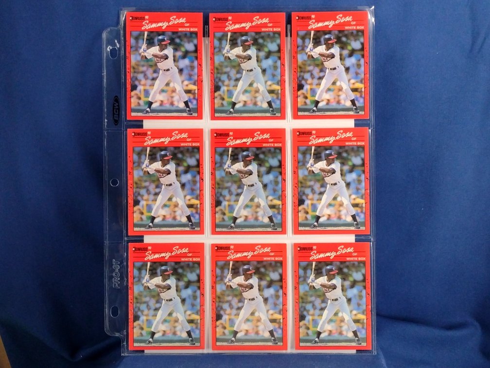 9 Sammy Sosa rookie cards