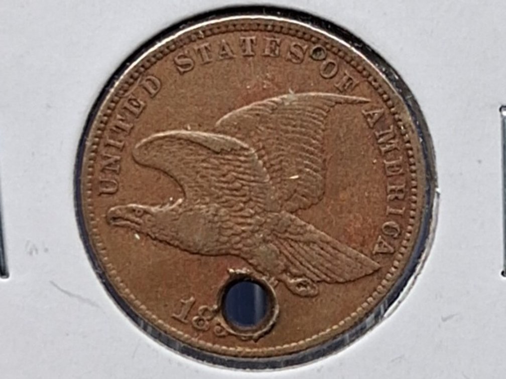 1858 Sm Letters Flying Eagle Penny Coin