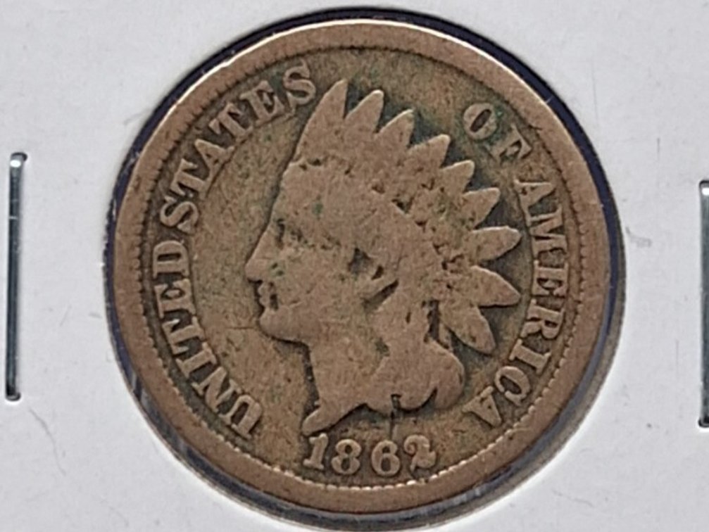 1862 Indian Head Penny Coin