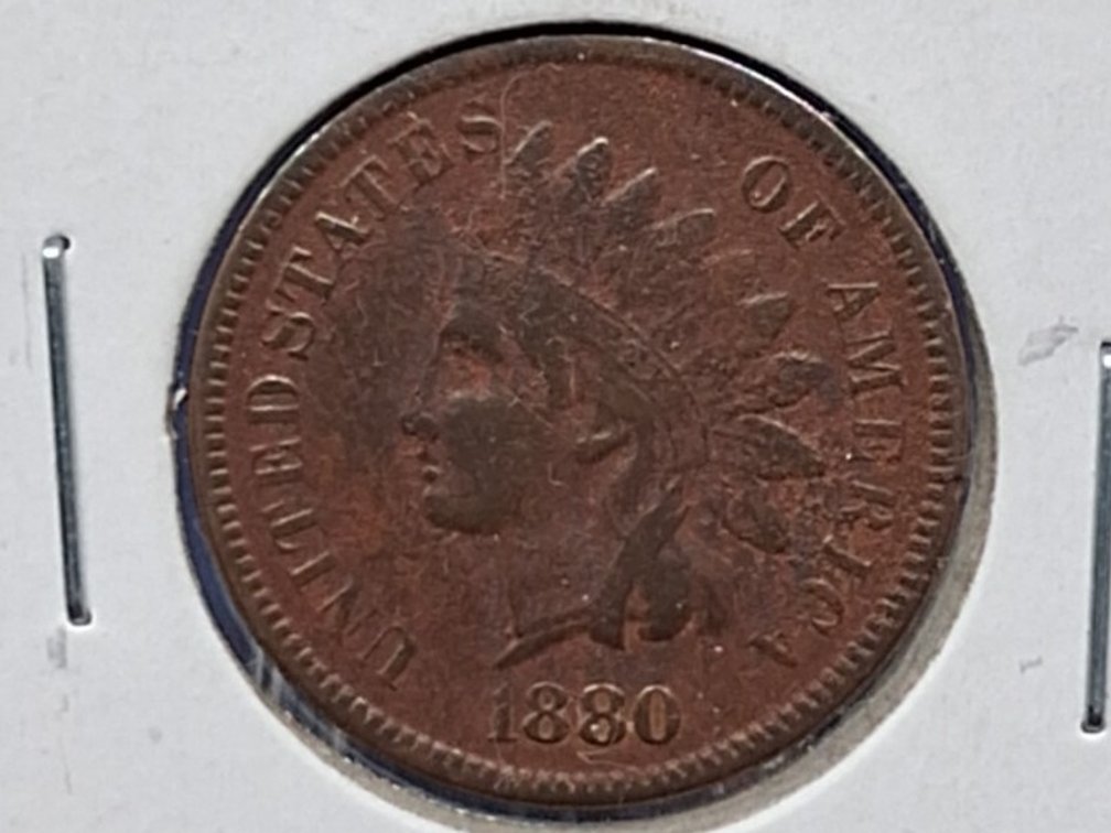 1880 Indian Head Penny Coin