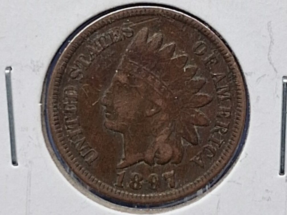 1897 Indian Head Penny Coin