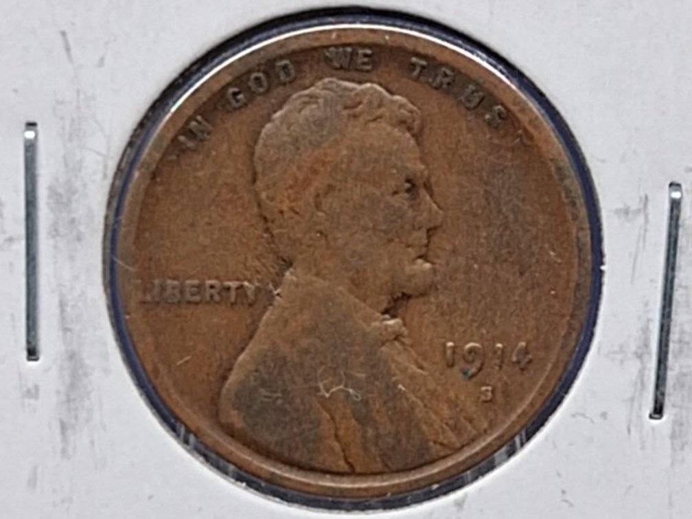 1914 S Lincoln Wheat Penny Coin