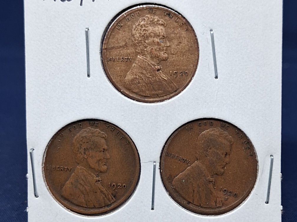 1920 PDS Lincoln Wheat Penny Coins