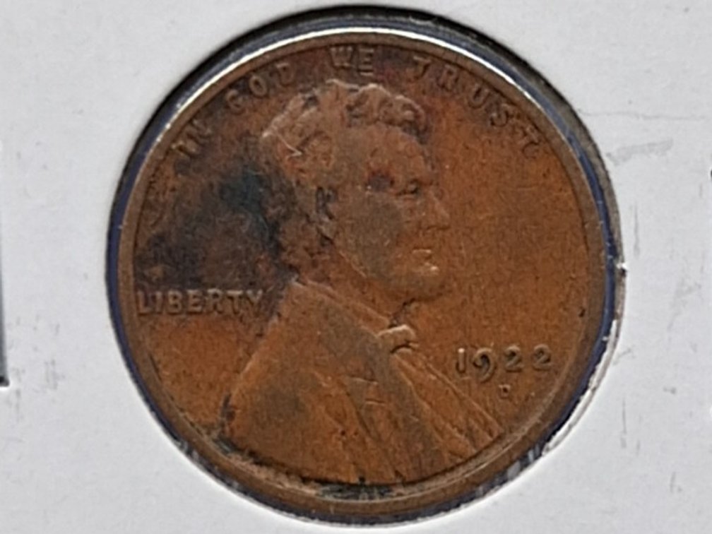 1922 D Lincoln Wheat Penny Coin