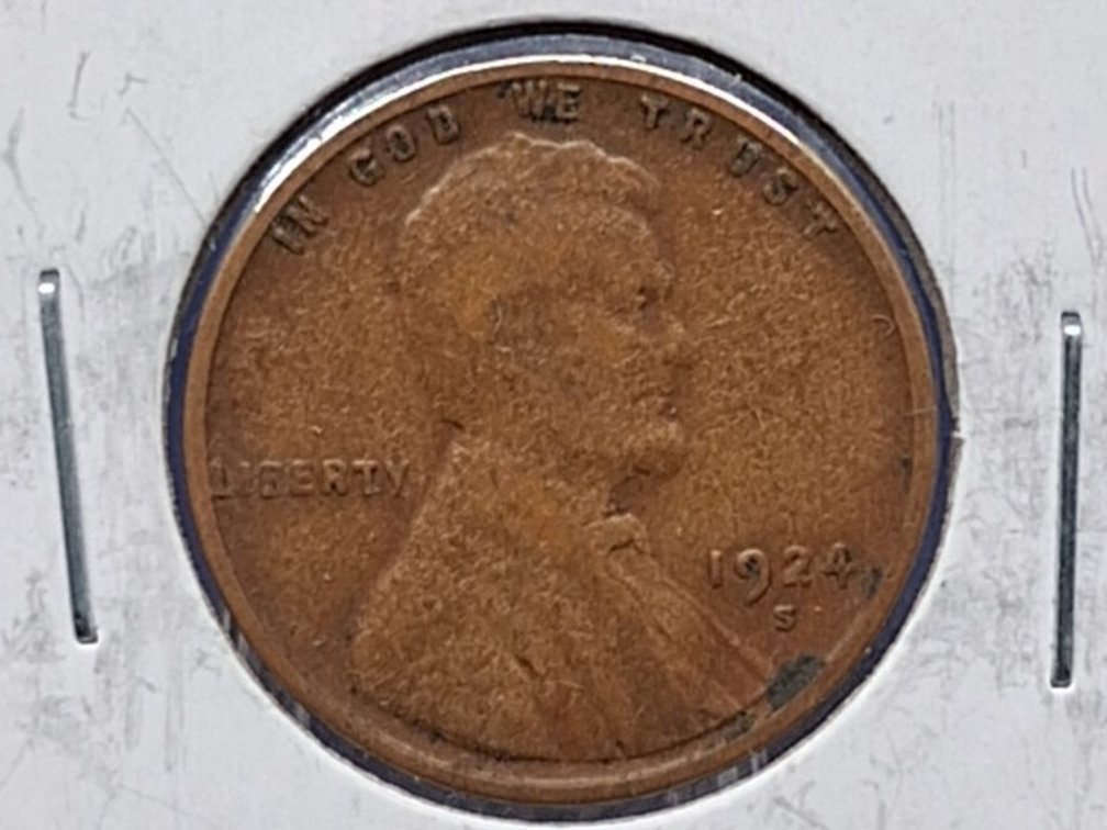 1924 S Lincoln Wheat Penny Coin
