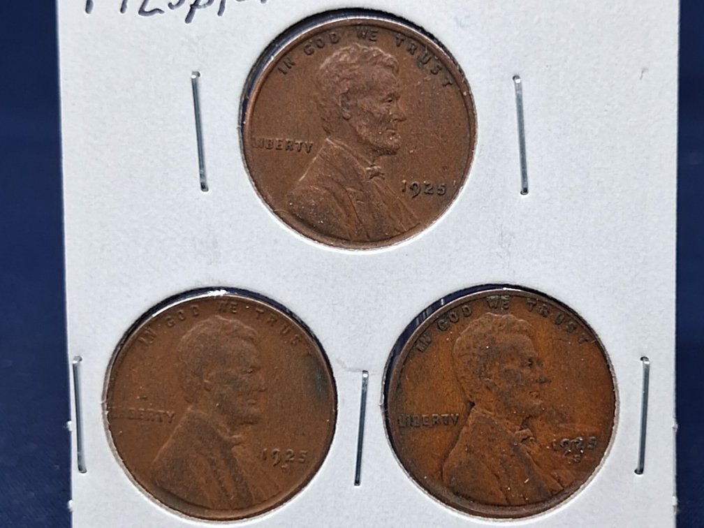 1925 PDS Lincoln Wheat Penny Coins