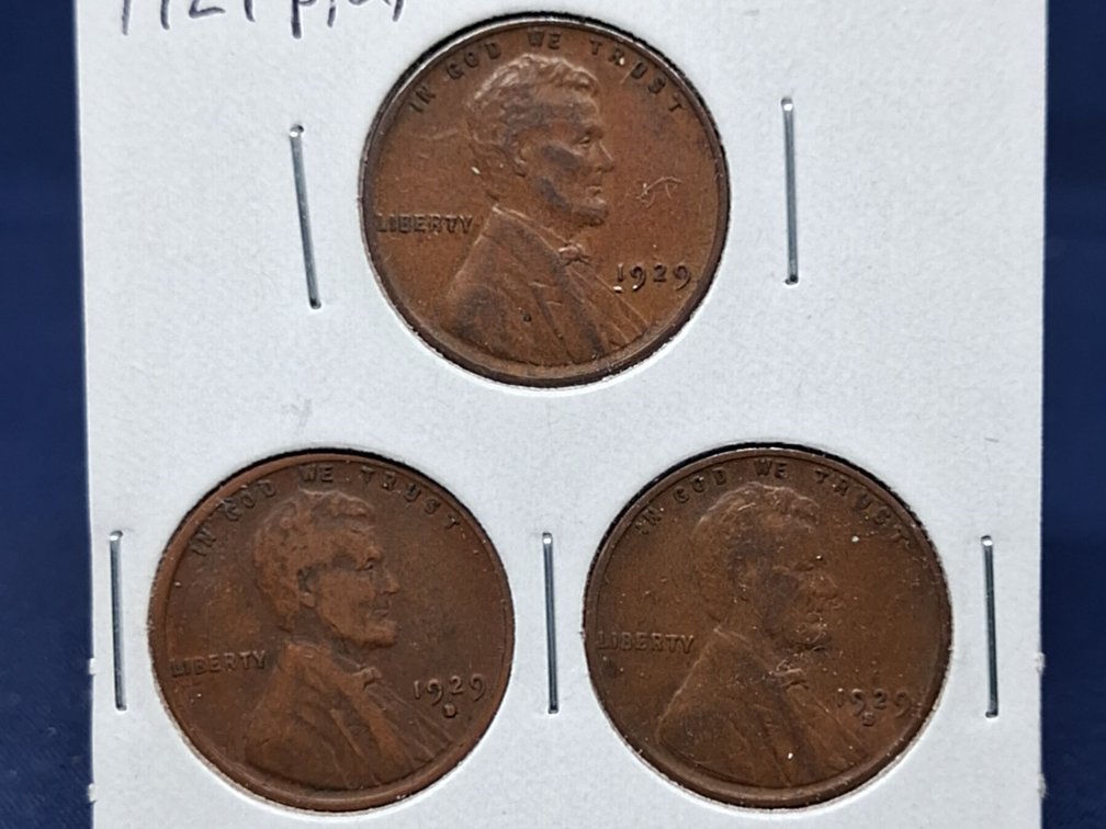 1929 PDS Lincoln Wheat Penny Coins