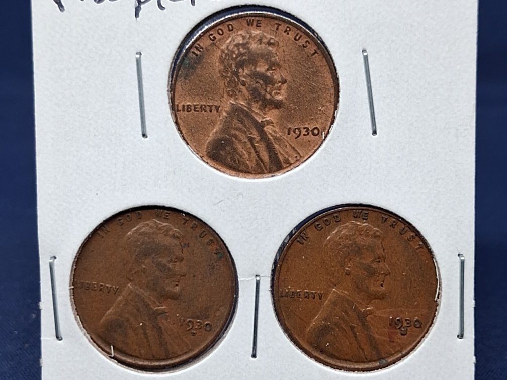 1930 PDS Lincoln Wheat Penny Coins
