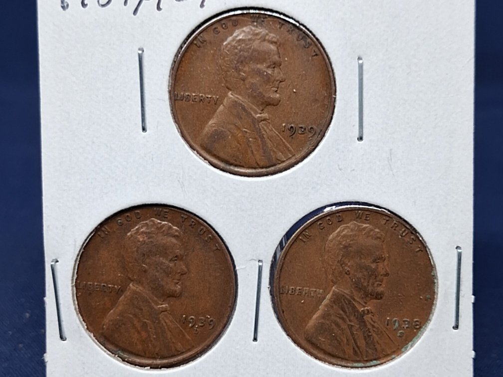 1939 PDS Lincoln Wheat Penny Coins