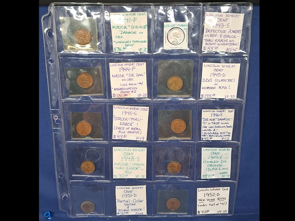 10 Mixed Dates Lincoln Wheat Penny Coins