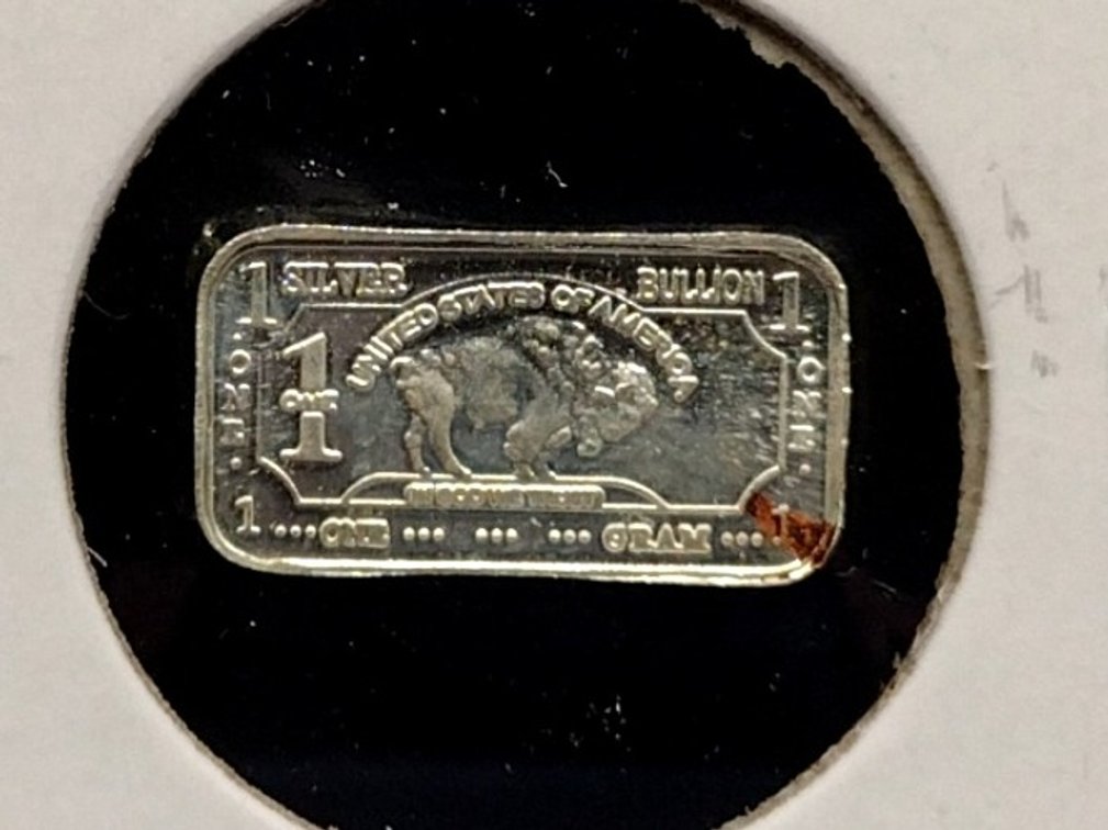 1 gram .999 fine silver bar