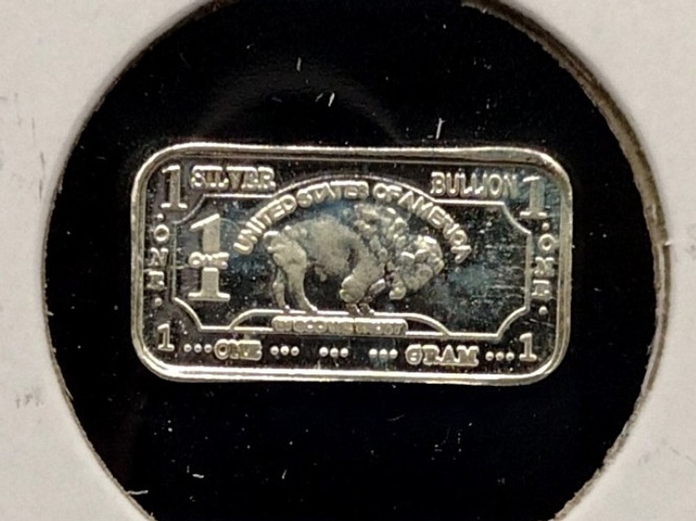 1 gram .999 fine silver bar