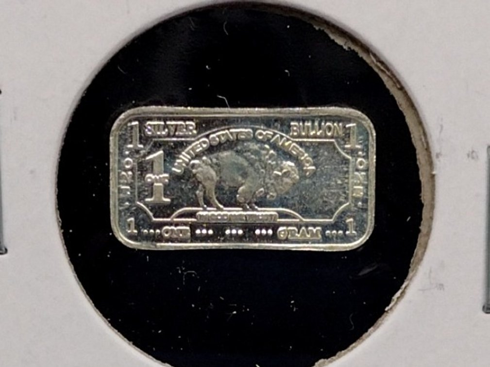 1 gram .999 fine silver bar