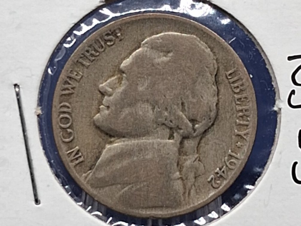 1942 Silver Jefferson Nickel Coin
