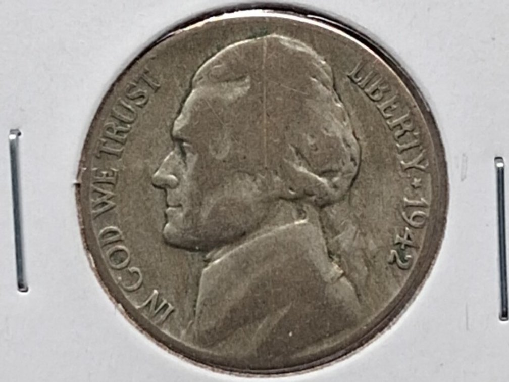 1942 S Silver Jefferson War Nickel Coin
