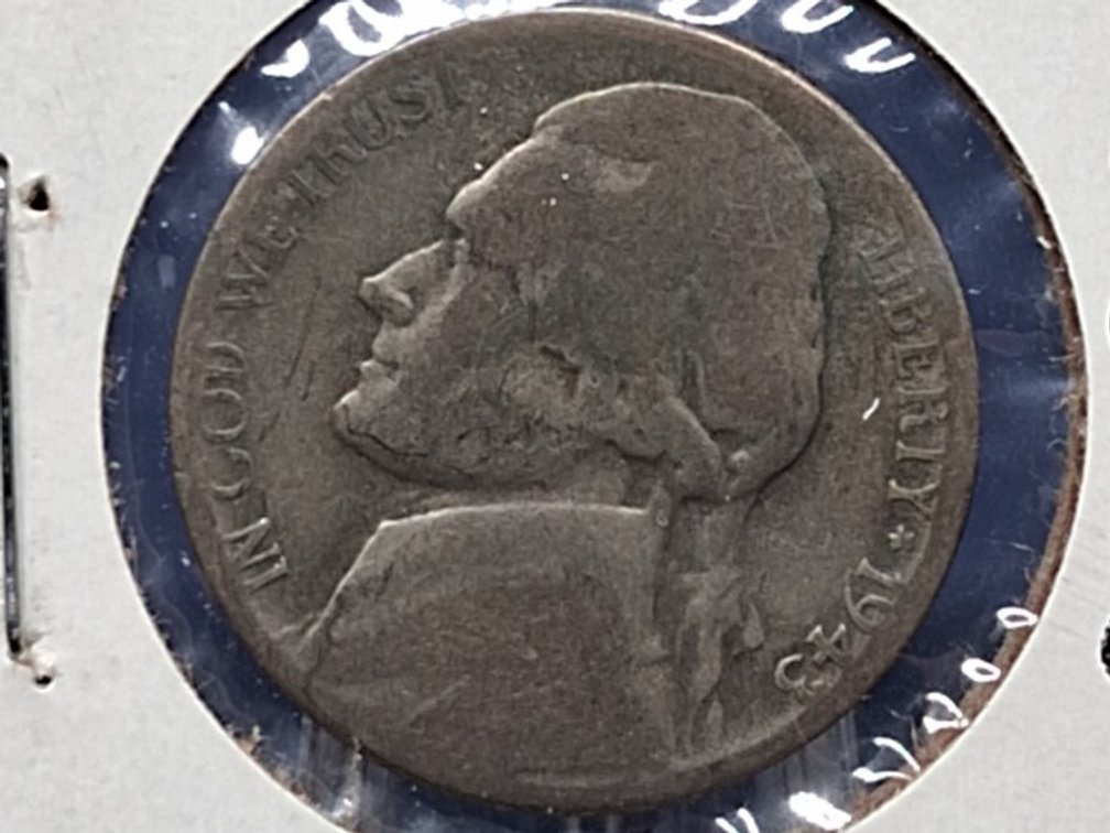1943 S Silver Jefferson War Nickel Coin