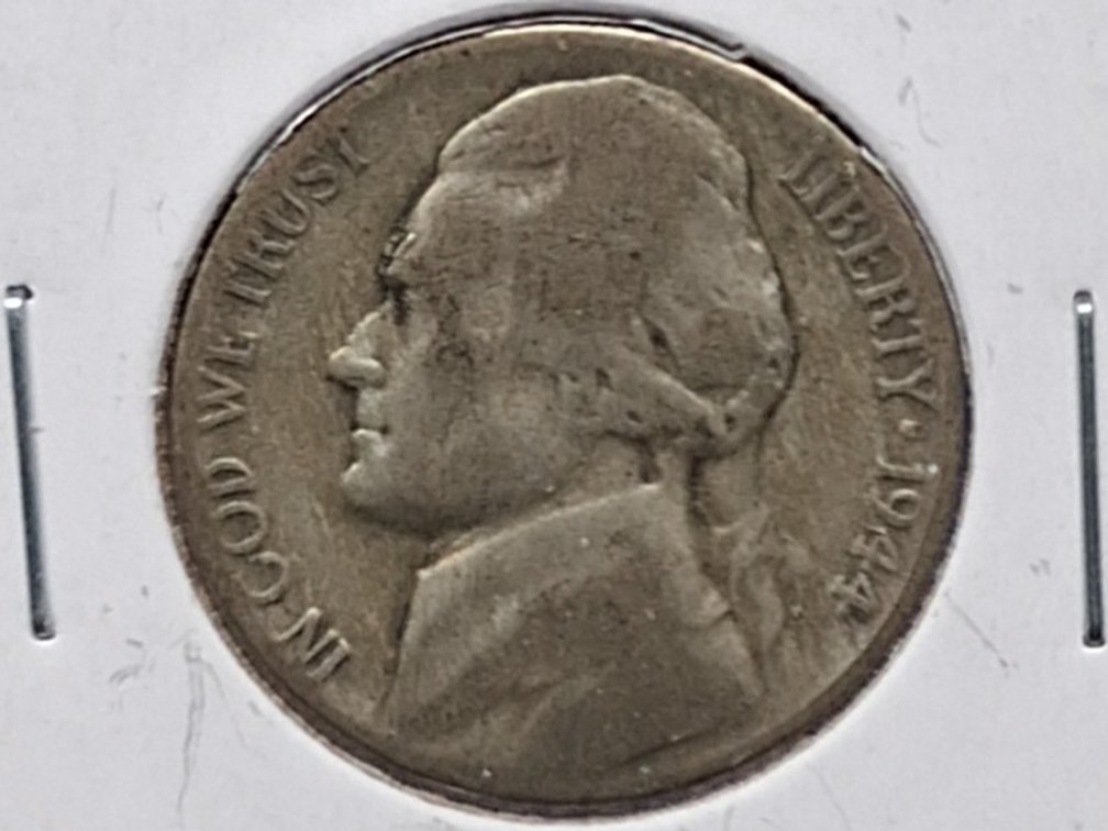 1944 S Silver Jefferson War Nickel Coin