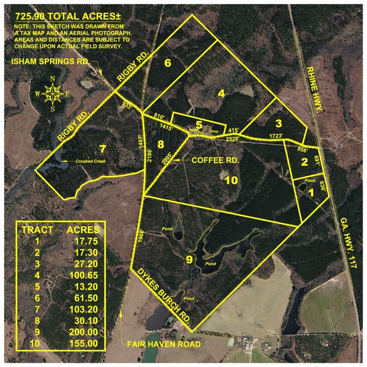 Image for Coffee Plantation - 725± Acres - Dodge County, Georgia - Premier Recreational, Timber & Investment Property - Offered Divided & As A Whole