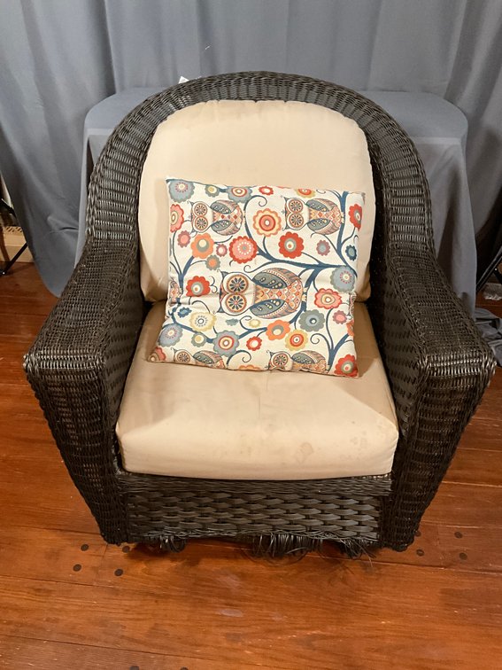 Wicker Swivel Glider