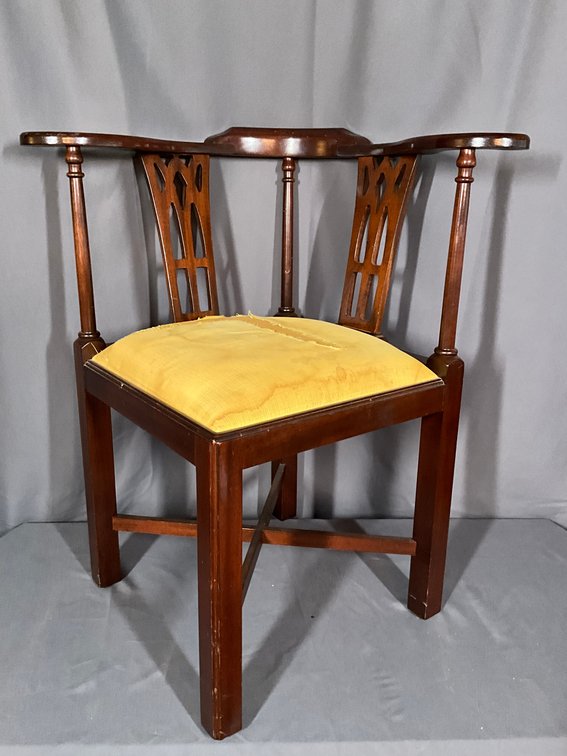 Chippendale Mahogany Corner Chair