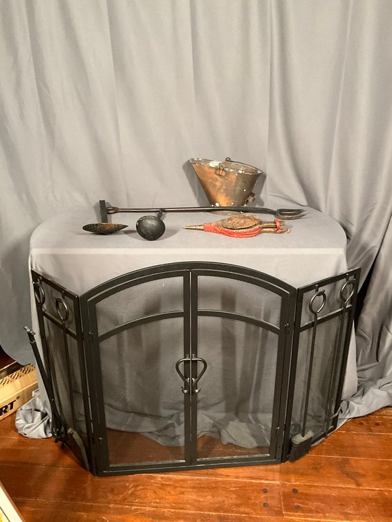 Fireplace Screen And Tools
