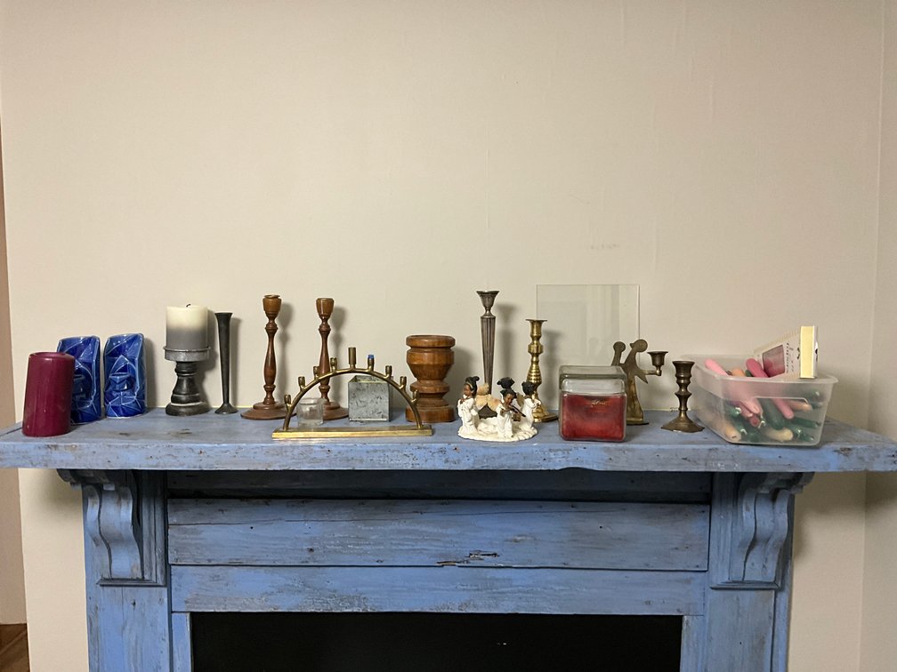 Large Lot Of Candle Holders And Candles