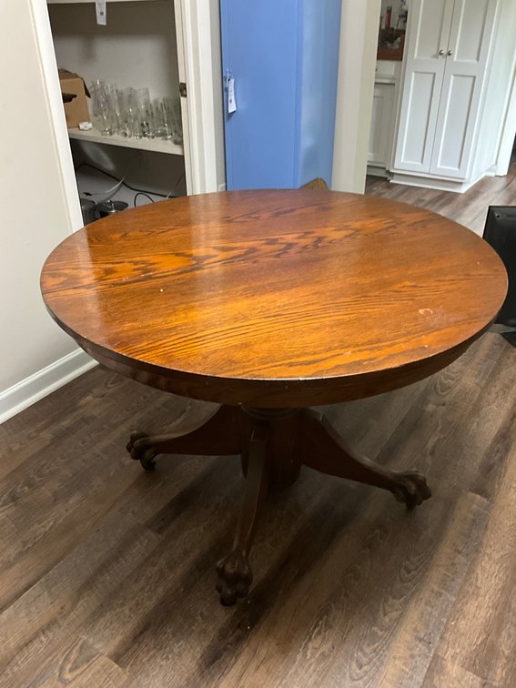 Antique Kitchen Table On Castors